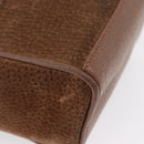 GUCCI Bamboo Hand Bag Suede 2way Brown Gold 007 2214 0238 Auth hk3502-12