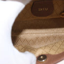 GUCCI Bamboo Hand Bag Suede 2way Brown Gold 007 2214 0238 Auth hk3502-17