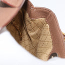 GUCCI Bamboo Hand Bag Suede 2way Brown Gold 007 2214 0238 Auth hk3502-18