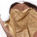 GUCCI Bamboo Hand Bag Suede 2way Brown Gold 007 2214 0238 Auth hk3502-19