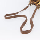 GUCCI Bamboo Hand Bag Suede 2way Brown Gold 007 2214 0238 Auth hk3502-9