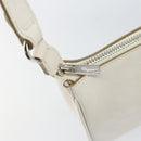 Salvatore Ferragamo Gancini Shoulder Bag Leather White Silver Auth hk3504-16