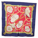 HERMES Carre 90 Scarf ""CHARREADA"" Silk Red Auth hk3508-13