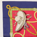 HERMES Carre 90 Scarf ""CHARREADA"" Silk Red Auth hk3508-2