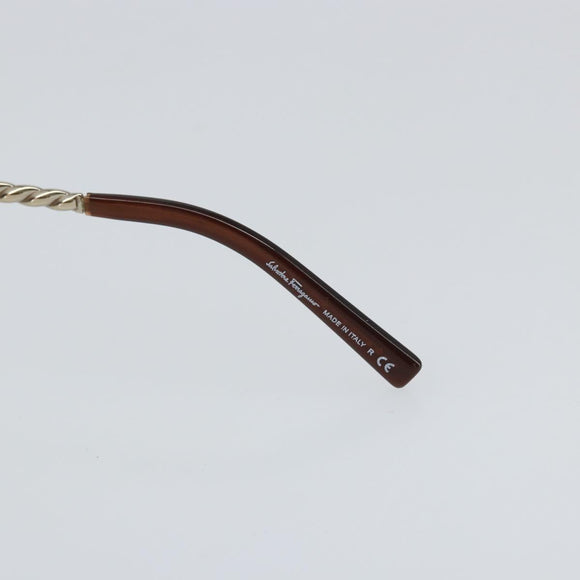 Salvatore Ferragamo Sunglasses metal Brown Auth hk3513