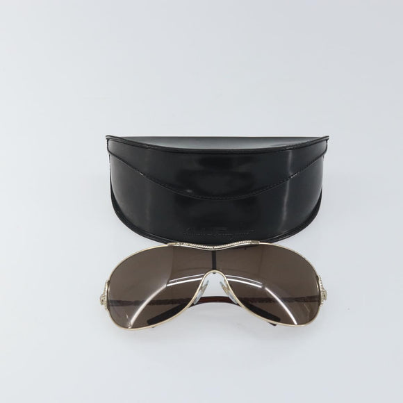 Salvatore Ferragamo Sunglasses metal Brown Auth hk3513