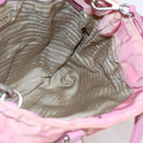 PRADA Hand Bag Nylon 2way Pink Silver Auth hk3514-20