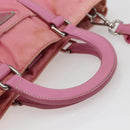 PRADA Hand Bag Nylon 2way Pink Silver Auth hk3514-7