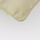 PRADA Shoulder Bag Nylon Ivory Silver Auth hk3516-14