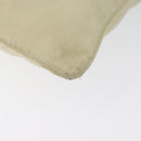 PRADA Shoulder Bag Nylon Ivory Silver Auth hk3516-17
