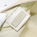 PRADA Shoulder Bag Nylon Ivory Silver Auth hk3516-19