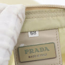 PRADA Shoulder Bag Nylon Ivory Silver Auth hk3516-12