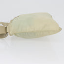PRADA Shoulder Bag Nylon Ivory Silver Auth hk3516-4