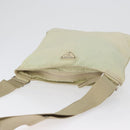 PRADA Shoulder Bag Nylon Ivory Silver Auth hk3516-7