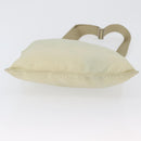 PRADA Shoulder Bag Nylon Ivory Silver Auth hk3516-5