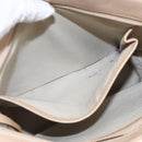 BURBERRY Nova Check Tote Bag Canvas Leather White Silver Auth hk3518-21