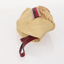 Miu Miu Chloe Clutch Bag Canvas 2 Set Beige Red Auth hk3521-11