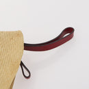 Miu Miu Chloe Clutch Bag Canvas 2 Set Beige Red Auth hk3521-13