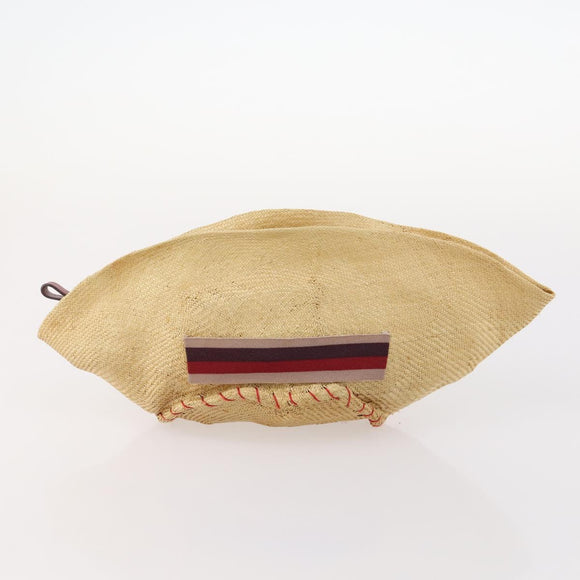 Miu Miu Chloe Clutch Bag Canvas 2 Set Beige Red Auth hk3521