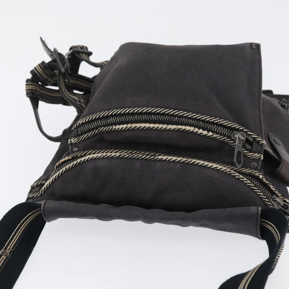 BOTTEGA VENETA Shoulder Bag Canvas Navy 121604 Auth hk3522