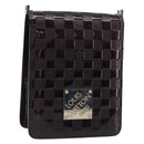 LOUIS VUITTON Damier Vernis Club Shoulder Bag Black M92129 LV Auth hk3524-1