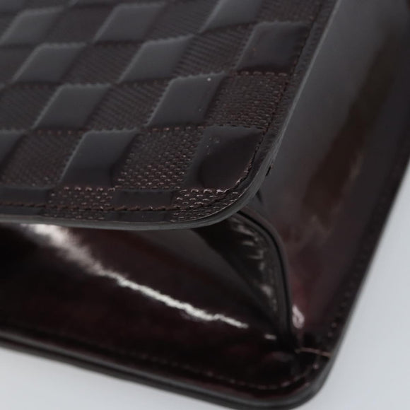 LOUIS VUITTON Damier Vernis Club Shoulder Bag Black M92129 LV Auth hk3524