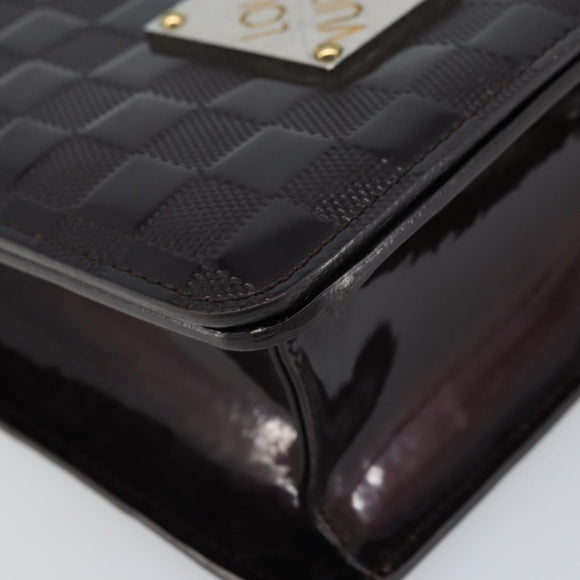 LOUIS VUITTON Damier Vernis Club Shoulder Bag Black M92129 LV Auth hk3524