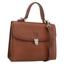 Burberrys Hand Bag Leather 2way Brown Gold Auth hk3526-1