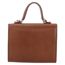Burberrys Hand Bag Leather 2way Brown Gold Auth hk3526-2