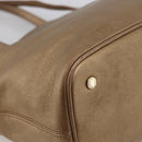 BVLGARI Tote Bag Leather Gold Tone Auth hk3527-16