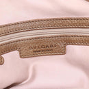 BVLGARI Tote Bag Leather Gold Tone Auth hk3527-17