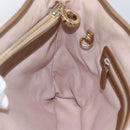 BVLGARI Tote Bag Leather Gold Tone Auth hk3527-19