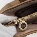 BVLGARI Tote Bag Leather Gold Tone Auth hk3527-10