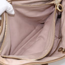BVLGARI Tote Bag Leather Gold Tone Auth hk3527-22