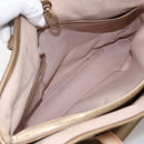 BVLGARI Tote Bag Leather Gold Tone Auth hk3527-23