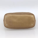 BVLGARI Tote Bag Leather Gold Tone Auth hk3527-5