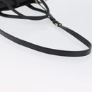 BVLGARI Hand Bag Leather 2way Gray Gold Auth hk3528-8