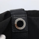 BVLGARI Tote Bag Canvas Black Silver Auth hk3529-10