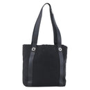 BVLGARI Tote Bag Canvas Black Silver Auth hk3529-13