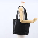 BVLGARI Tote Bag Canvas Black Silver Auth hk3529-22