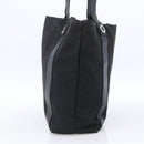BVLGARI Tote Bag Canvas Black Silver Auth hk3529-4