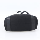 BVLGARI Tote Bag Canvas Black Silver Auth hk3529-5