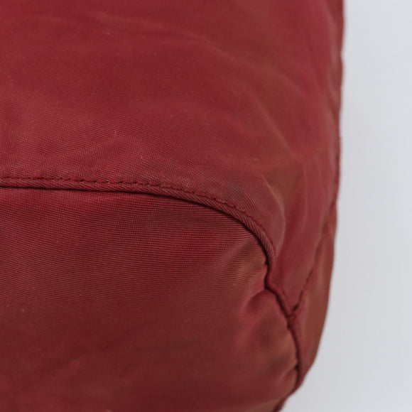 PRADA Drawstring Pouch Nylon Red Auth hk3533