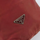 PRADA Drawstring Pouch Nylon Red Auth hk3533-9