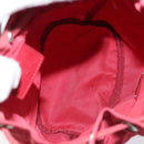 PRADA Drawstring Pouch Nylon Red Auth hk3533-11