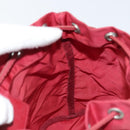 PRADA Drawstring Pouch Nylon Red Auth hk3533-17