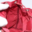 PRADA Drawstring Pouch Nylon Red Auth hk3533-18