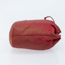 PRADA Drawstring Pouch Nylon Red Auth hk3533-3