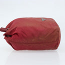 PRADA Drawstring Pouch Nylon Red Auth hk3533-4