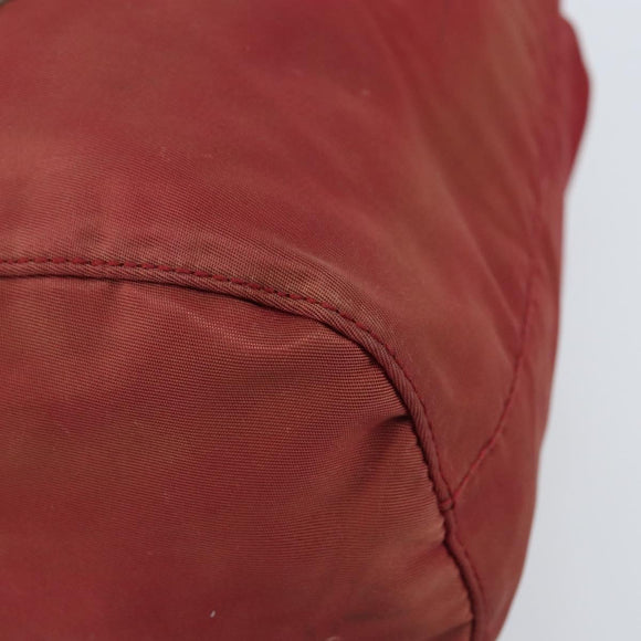 PRADA Drawstring Pouch Nylon Red Auth hk3533
